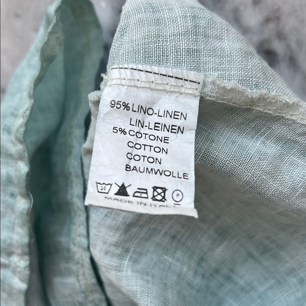 Inizio Linen Thea Teal Dress | M - Picture 5 of 5